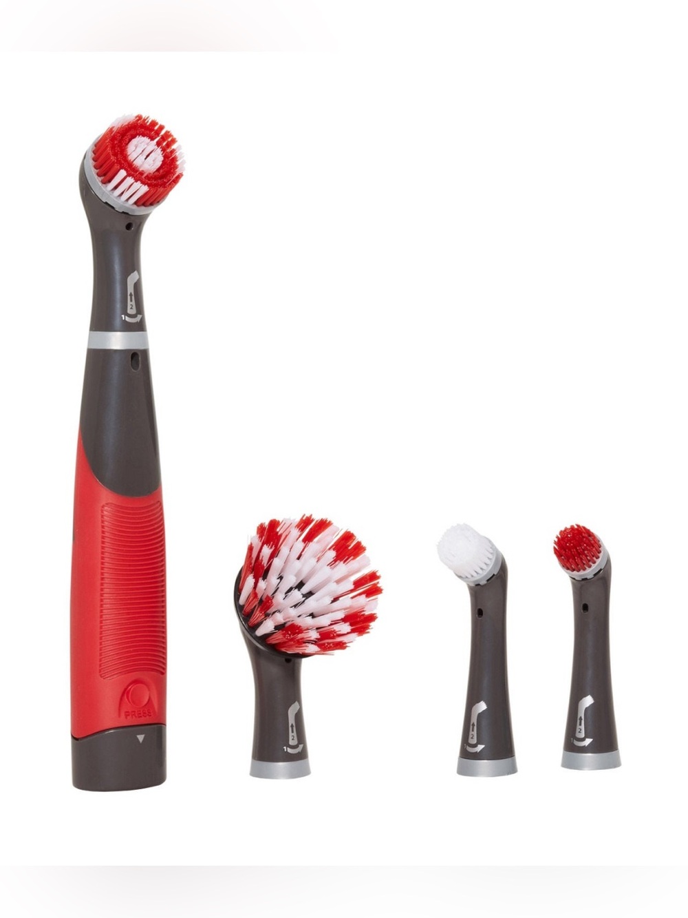 Rubbermaid Power Scrubber 5 Piece Kit Battery Operated